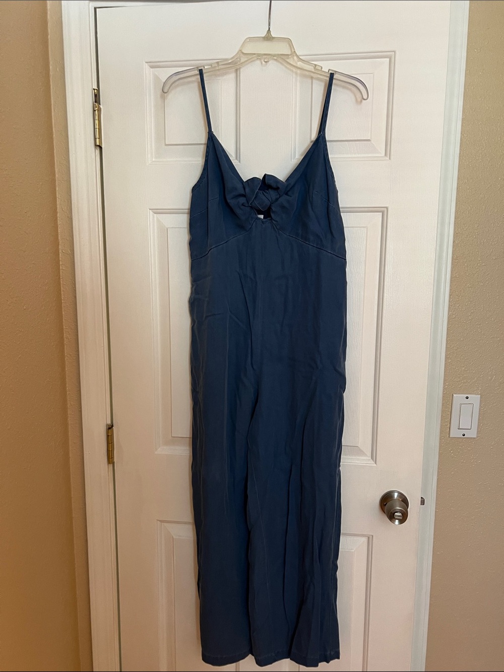 Old Navy Navy Blue Spaghetti Strap Jumpsuit